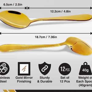 CAMRI Dinner Spoon C61 Gold <br>Pack of 6